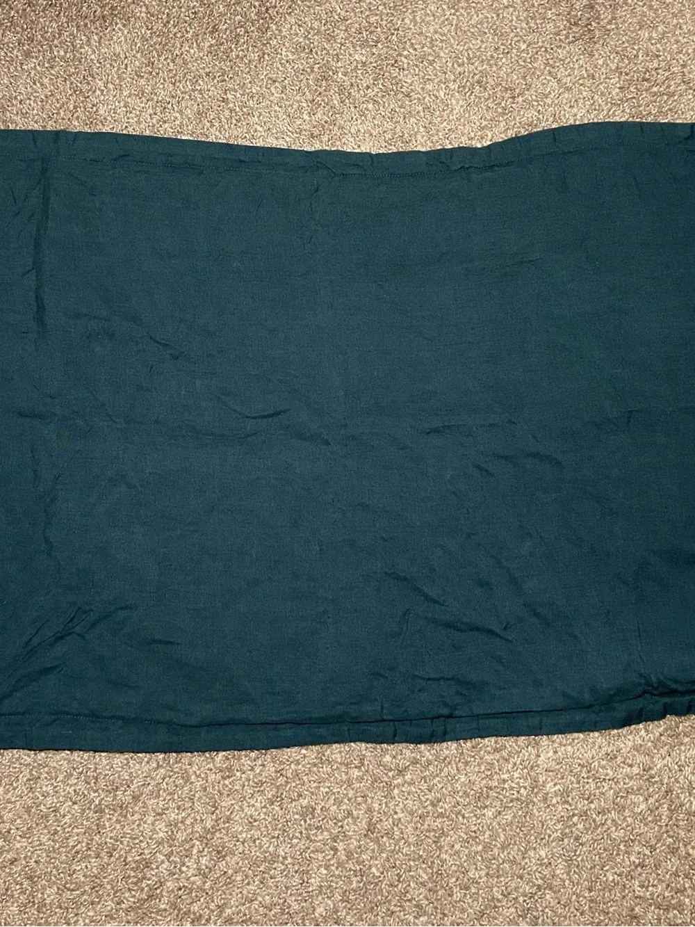 CB2 Solid Linen Dark Teal King Sham Pillow Cover Bedding Home Comfort Casual